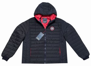 Duża męska kurtka zimowa z kapturem granatowa OLD STAR 