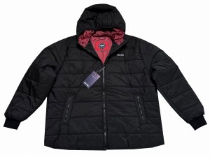 Duża męska kurtka zimowa z kapturem czarna OLD STAR 