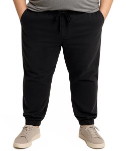 Duże męskie spodnie czarne JOGGERY  VIKING