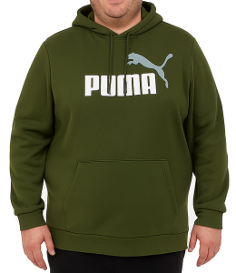 Duża męska bluza z kapturem khaki PUMA