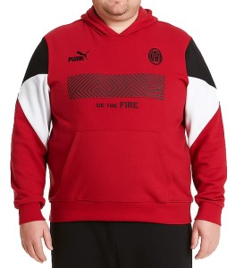 Duża męska bluza z kapturem czerwona PUMA