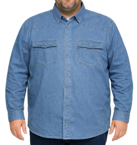 Duża męska koszula jeansowa blue VIKING